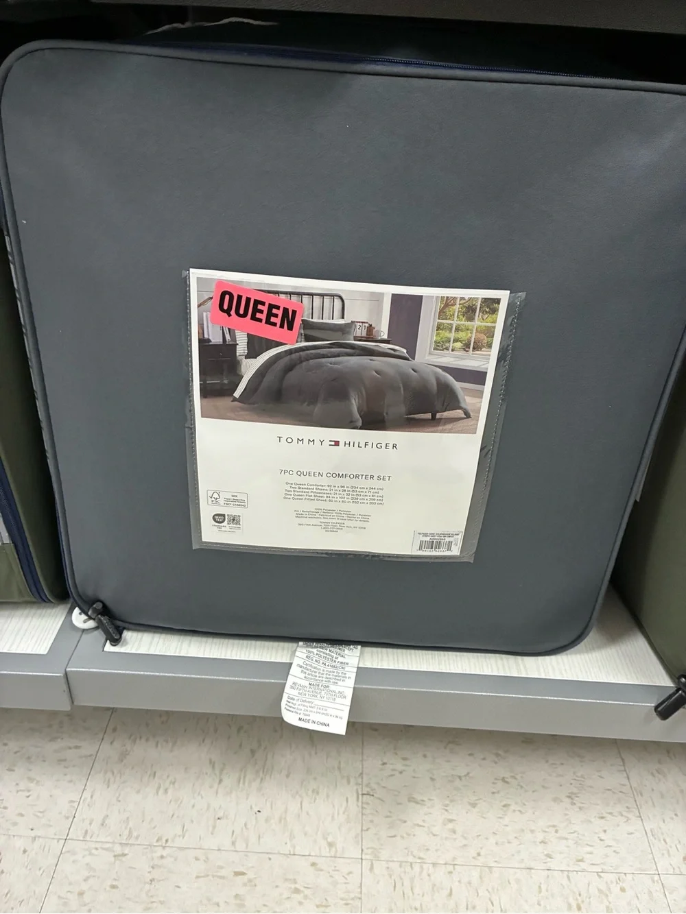 Tommy Hilfiger Queen Comforter Set - Charcoal
